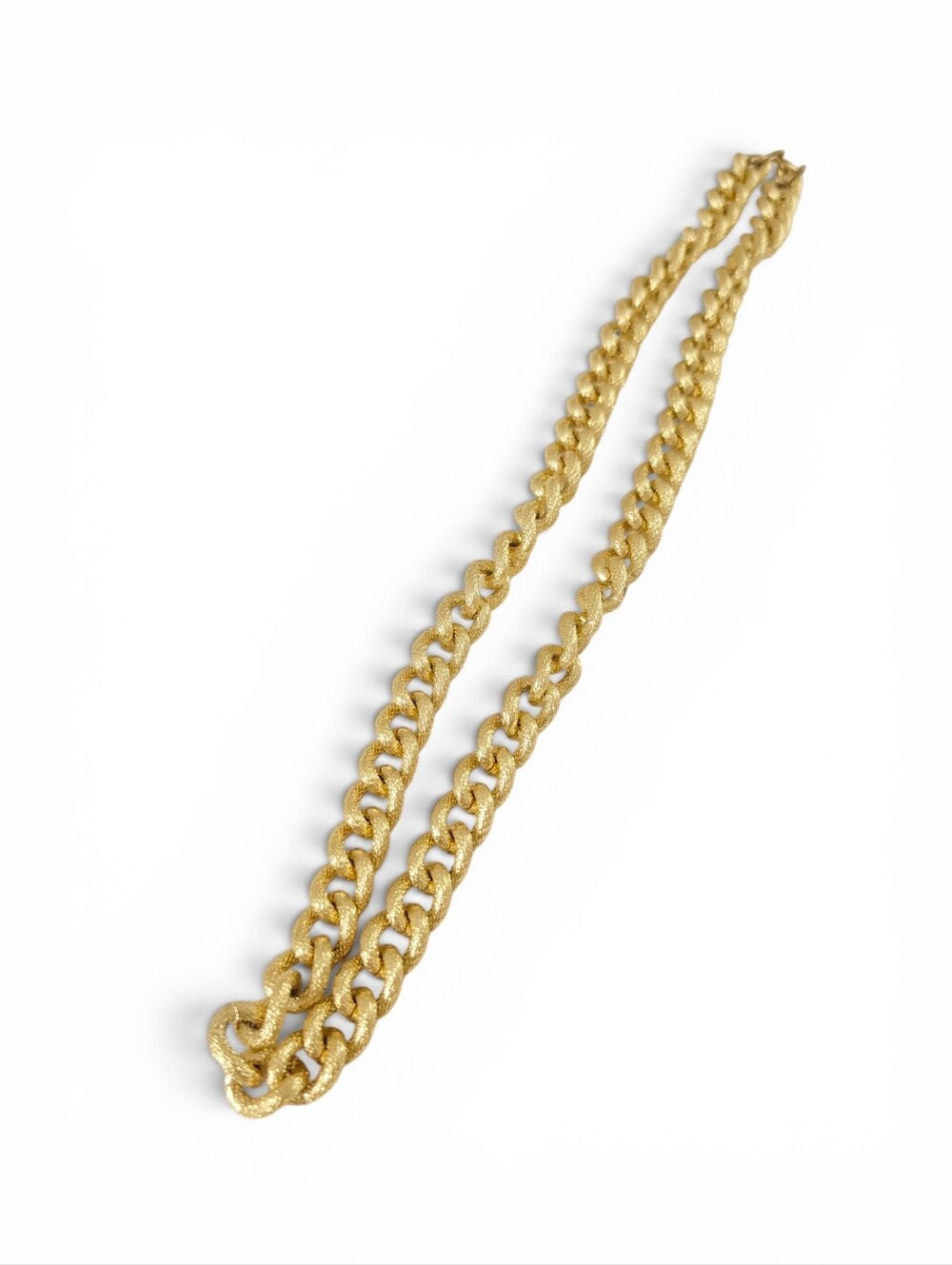 VINTAGE Curb Link Gold Chain Necklace Large 1980 - Picture 5 of 14